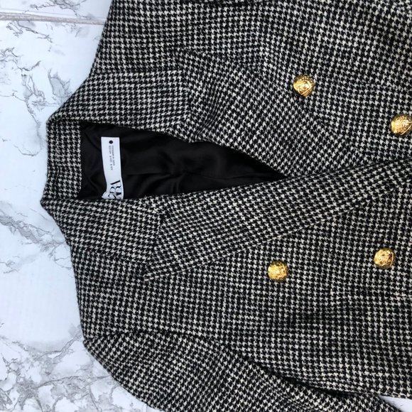 ❌SOLD❌Zara Double Breasted Houndstooth Blazer - Picture 10 of 14